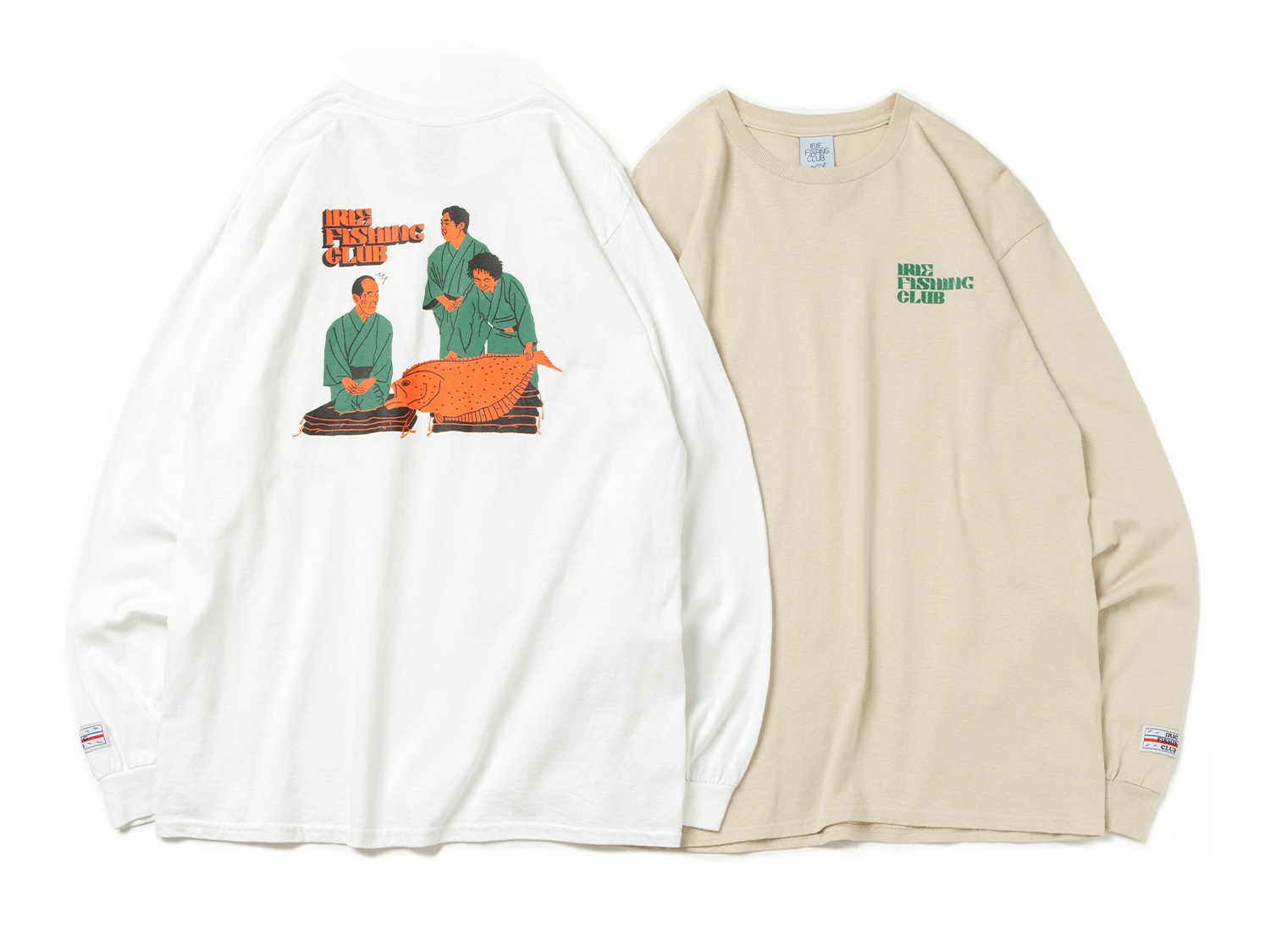 座布団ヒラメL/S TEE - IRIE FISHING CLUB