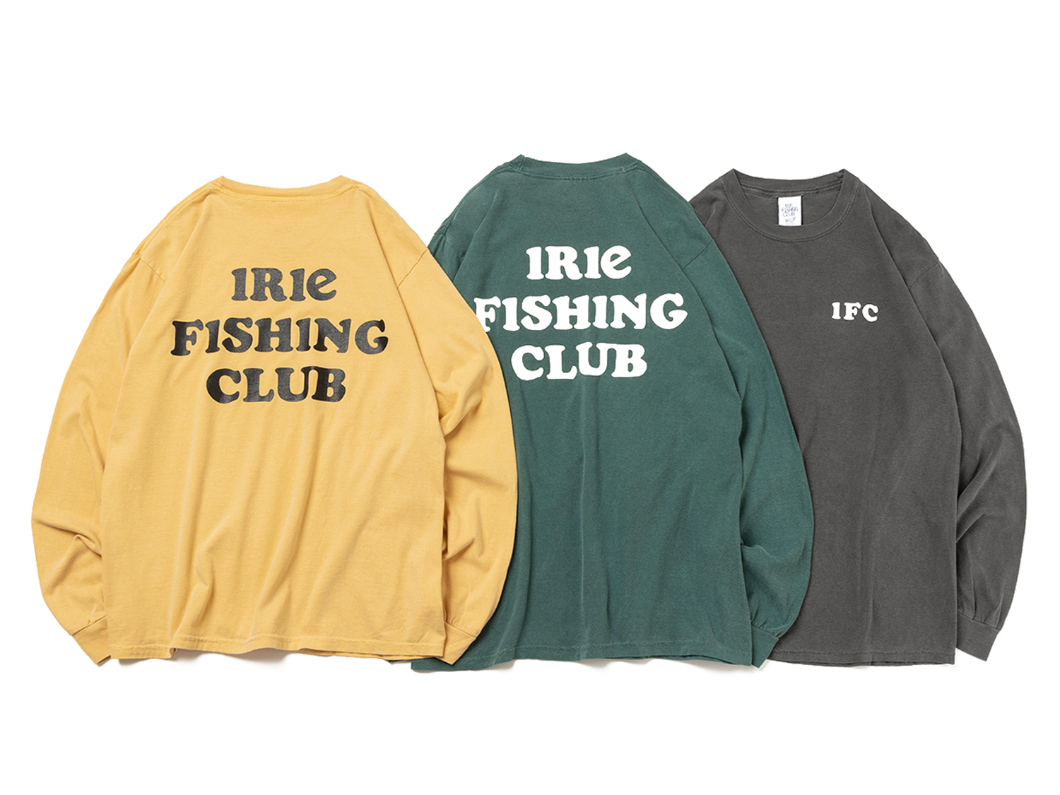 TEXT LOGO DYE L/S TEE - IRIE FISHING CLUB