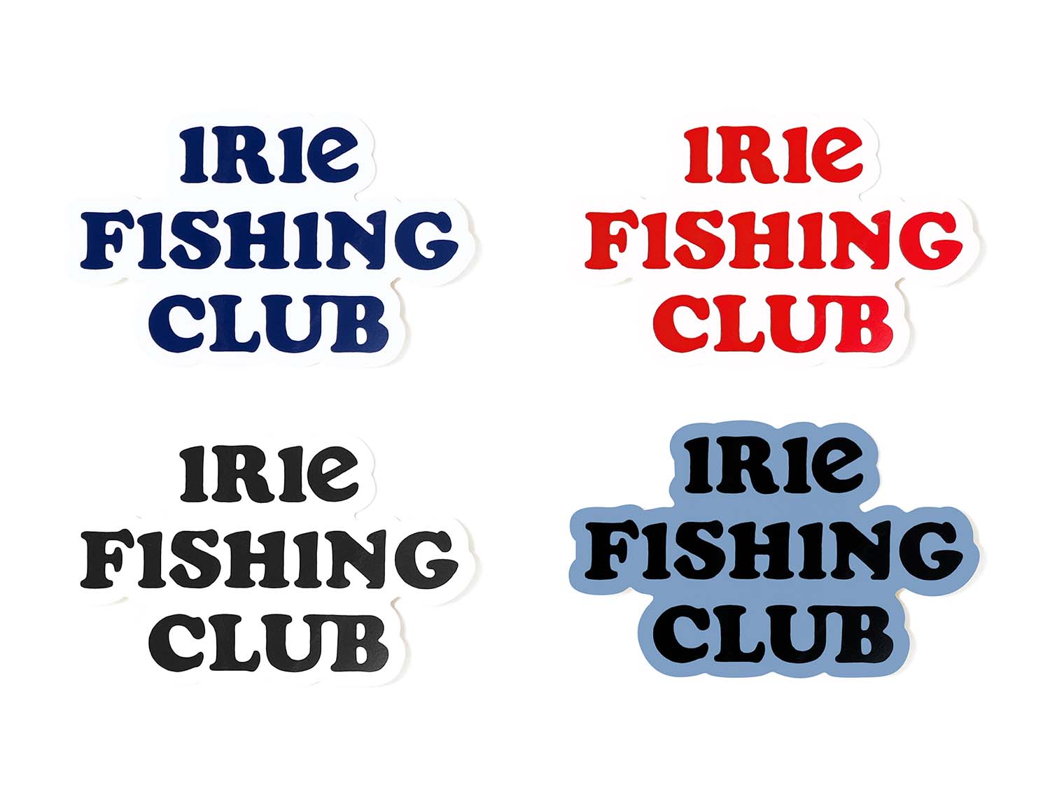 I.F.C TEXT LOGO W.P STICKER - IRIE FISHING CLUB