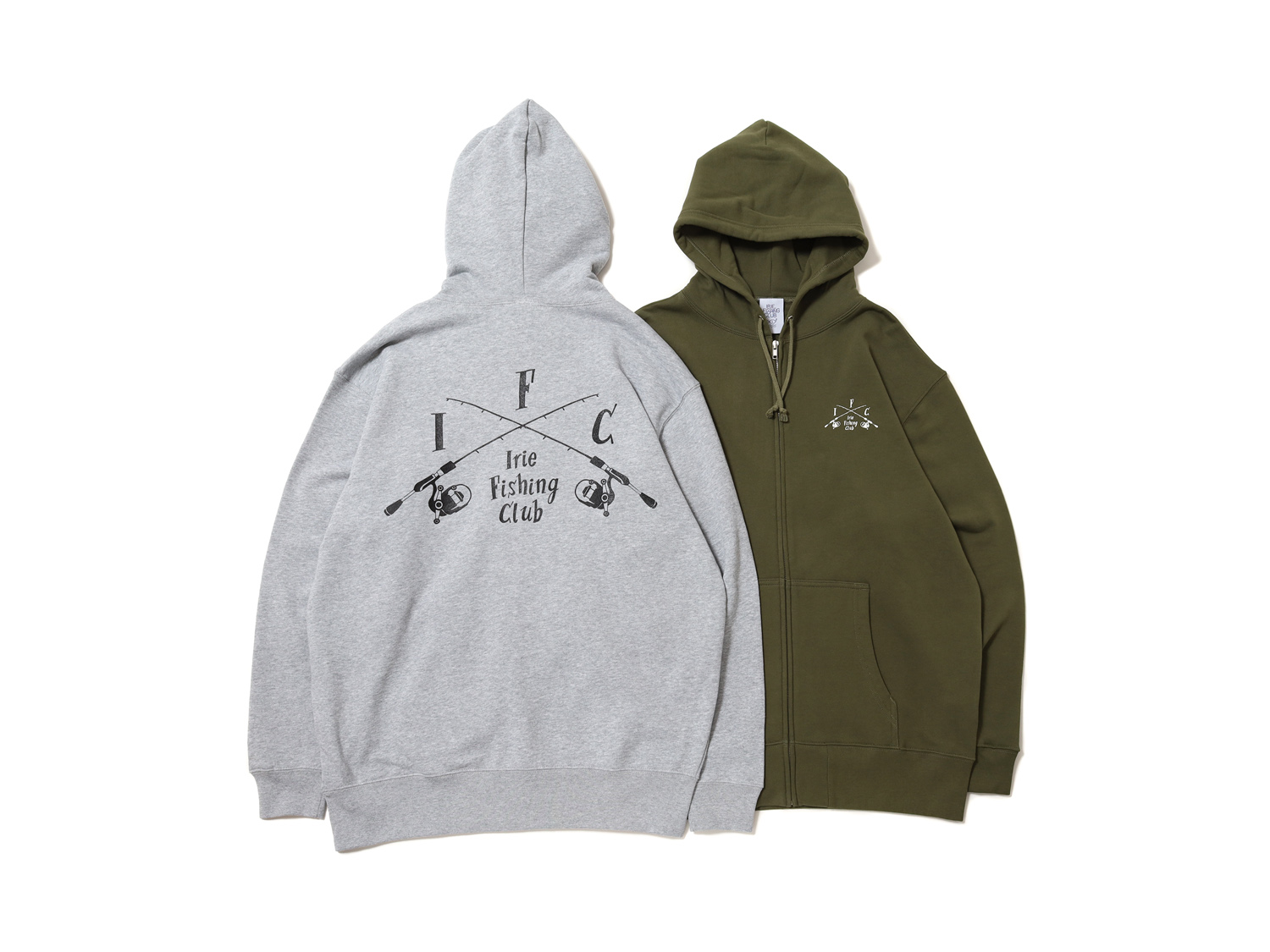 ×LEFTY ART CROSSROD ZIP UP HOODIE - IRIE FISHING CLUB