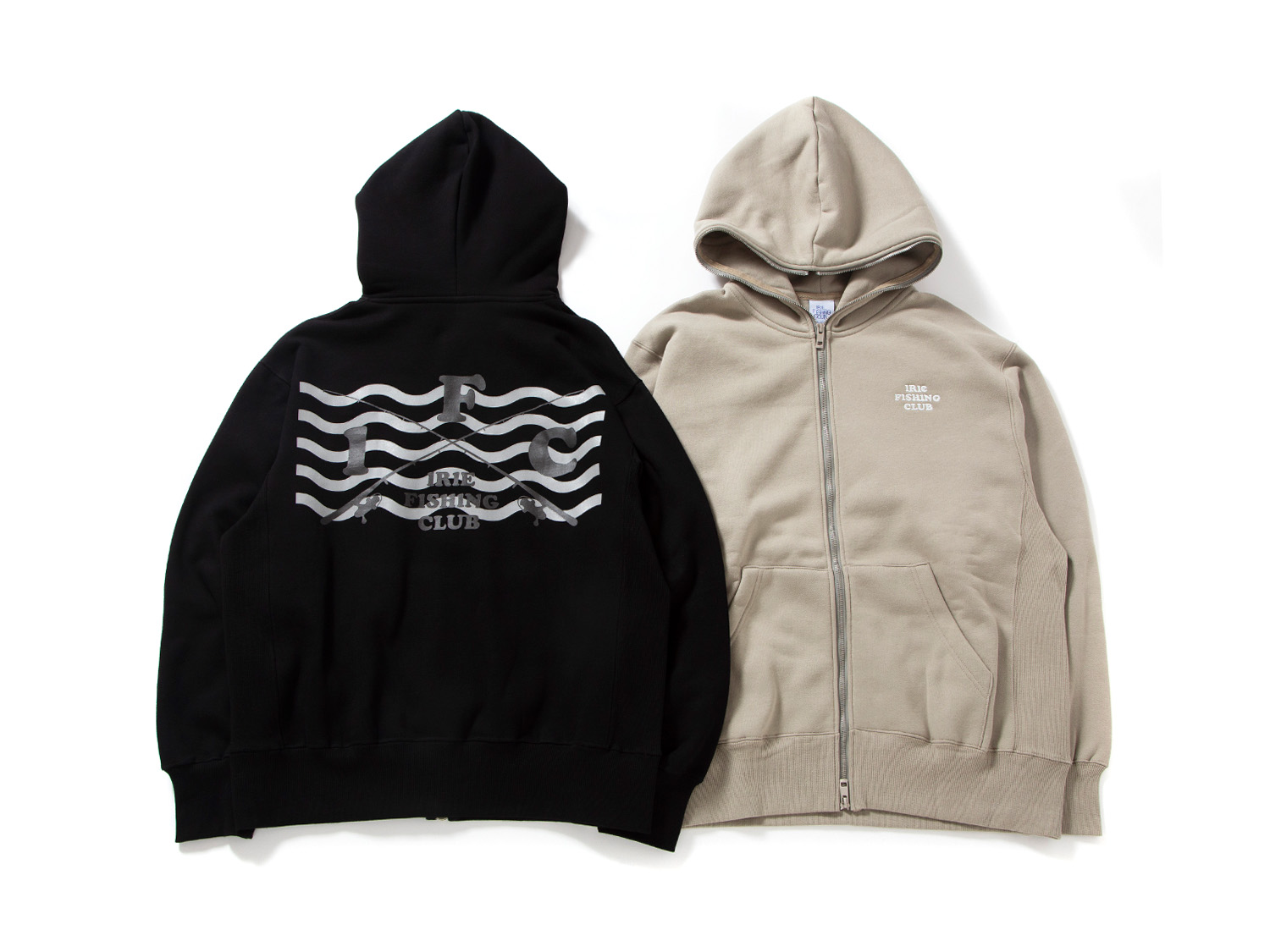 CROSS ROD WAVE ZIPUP HOODIE - IRIE FISHING CLUB