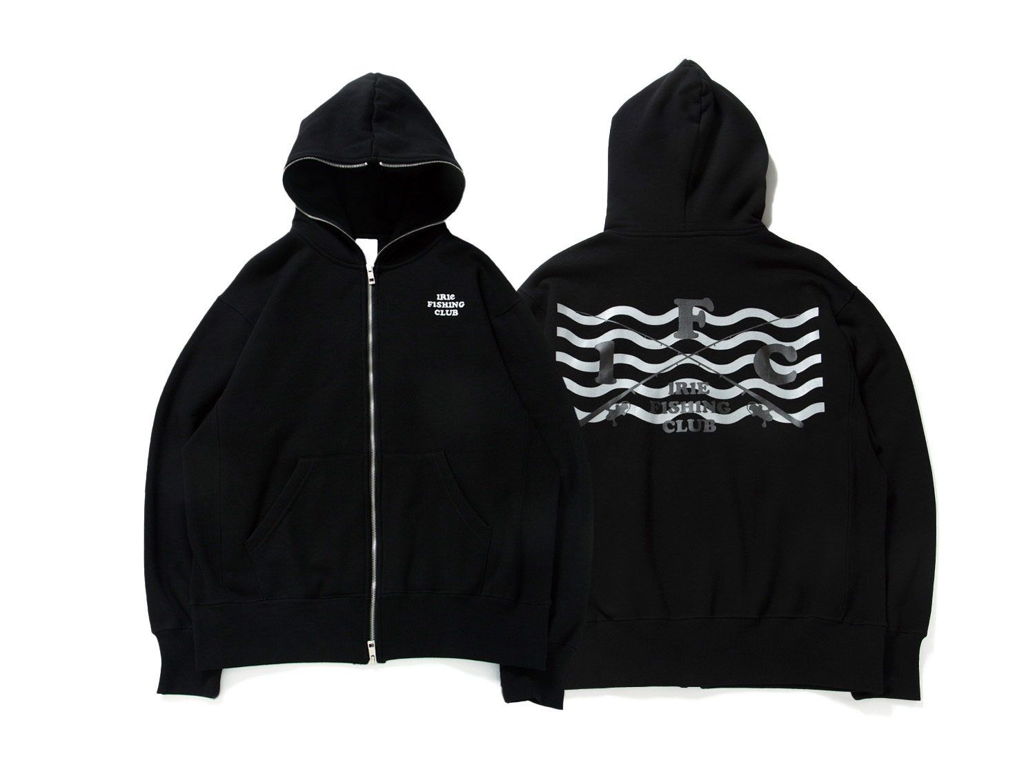 CROSS ROD WAVE ZIPUP HOODIE - IRIE FISHING CLUB