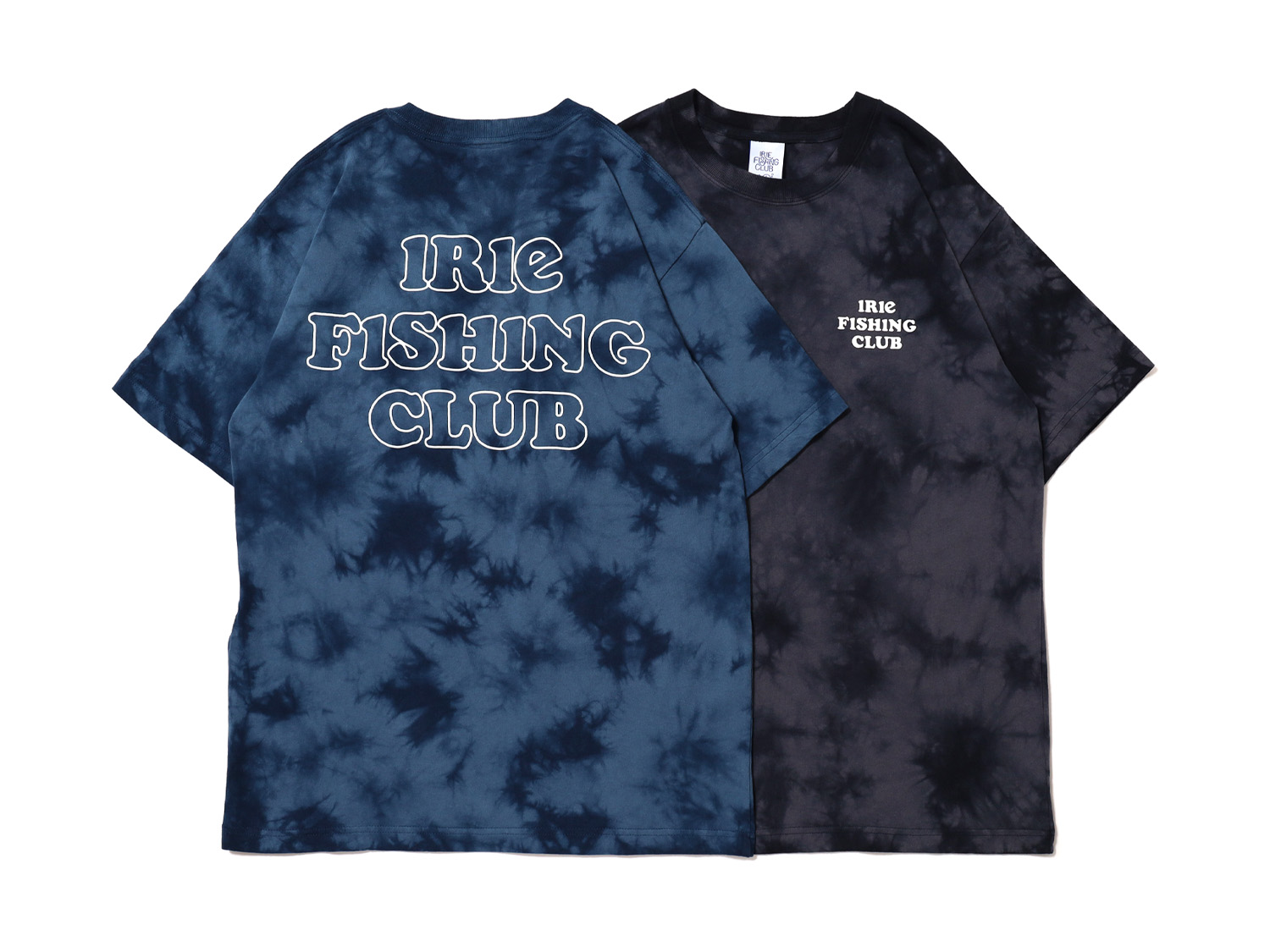 TEXT LOGO TIE DYE TEE - IRIE FISHING CLUB