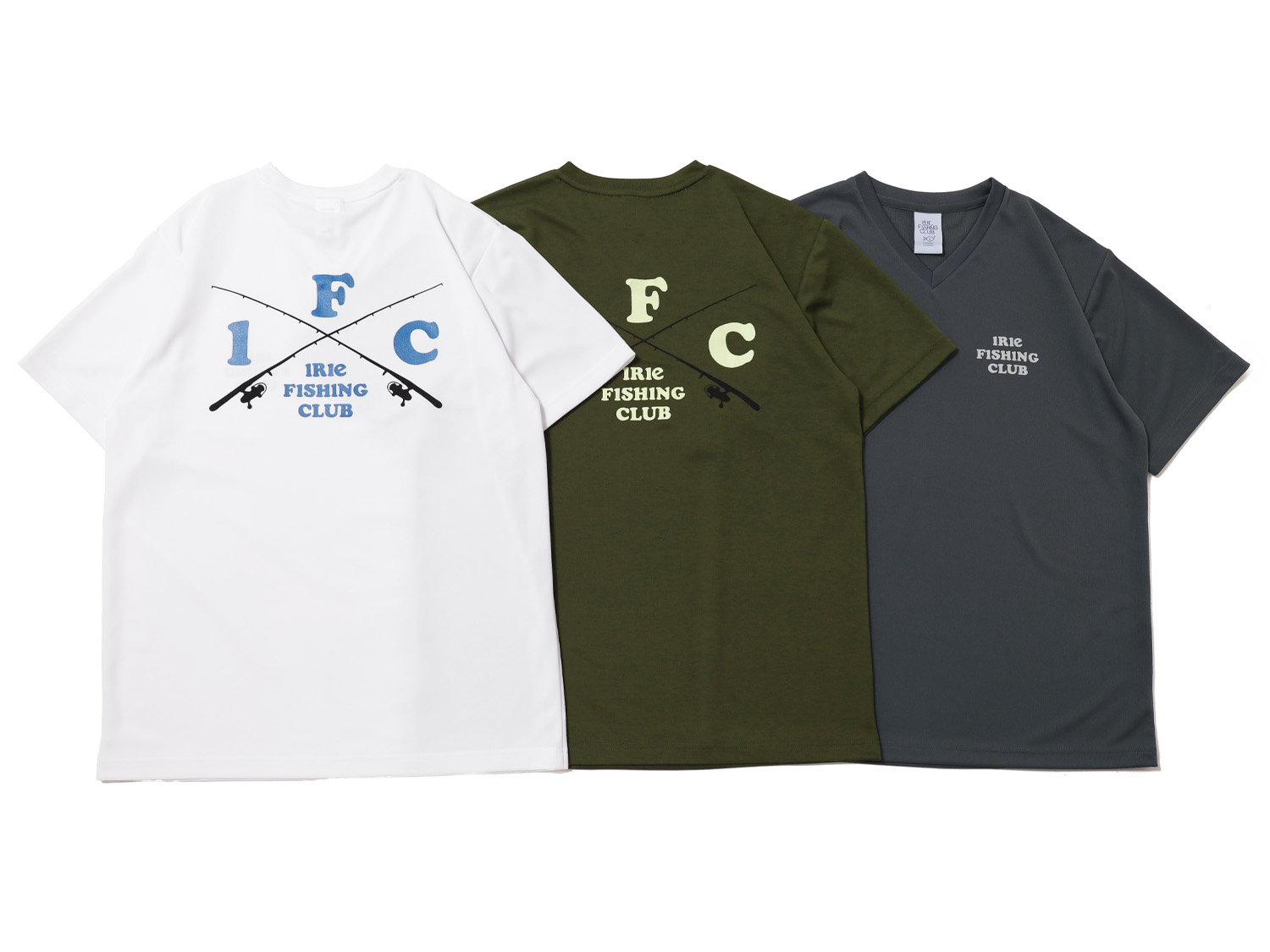 CROSS ROD V-NECK DRYMESH TEE - IRIE FISHING CLUB