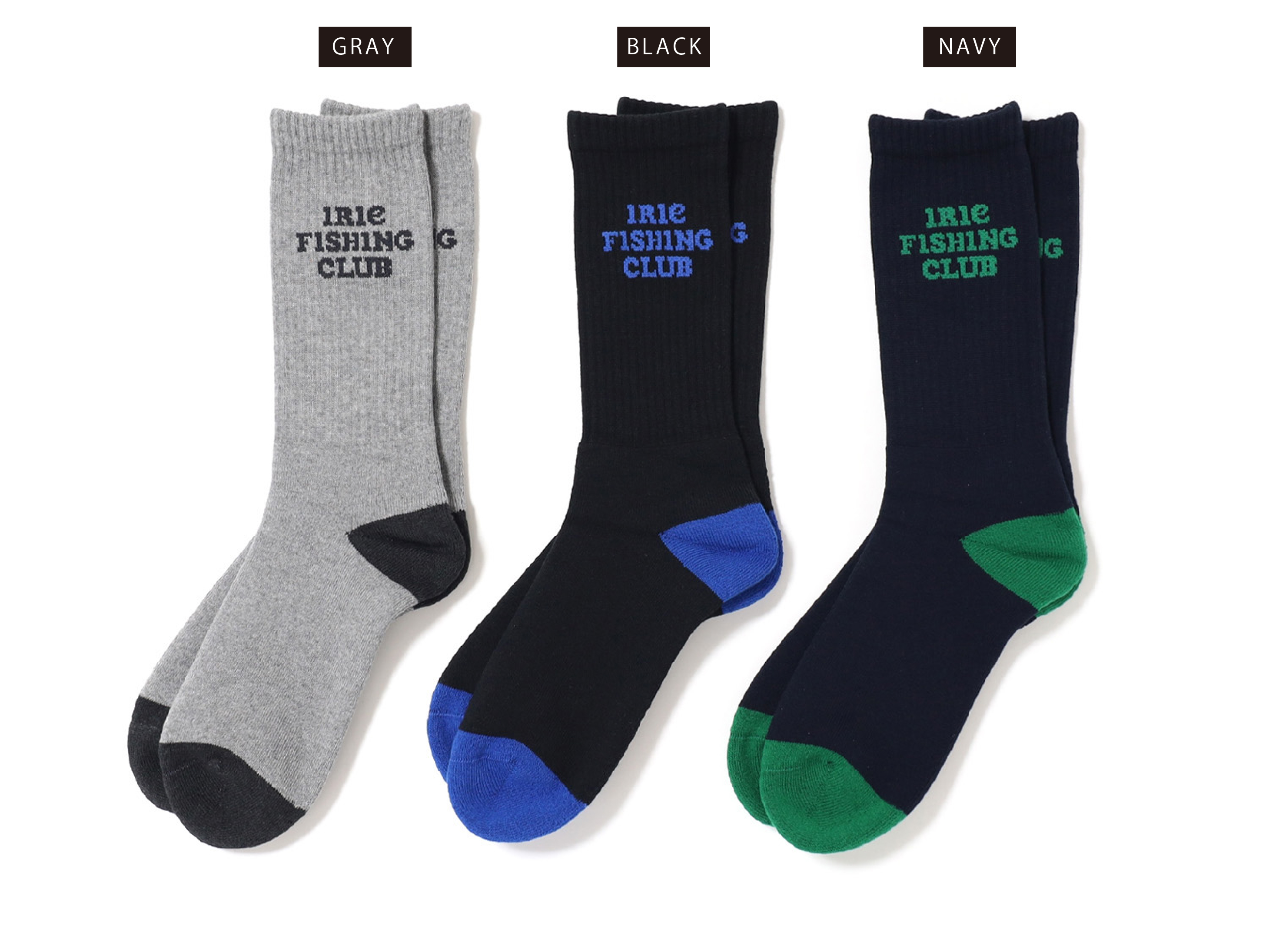 TEXT LOGO SOCKS - IRIE FISHING CLUB