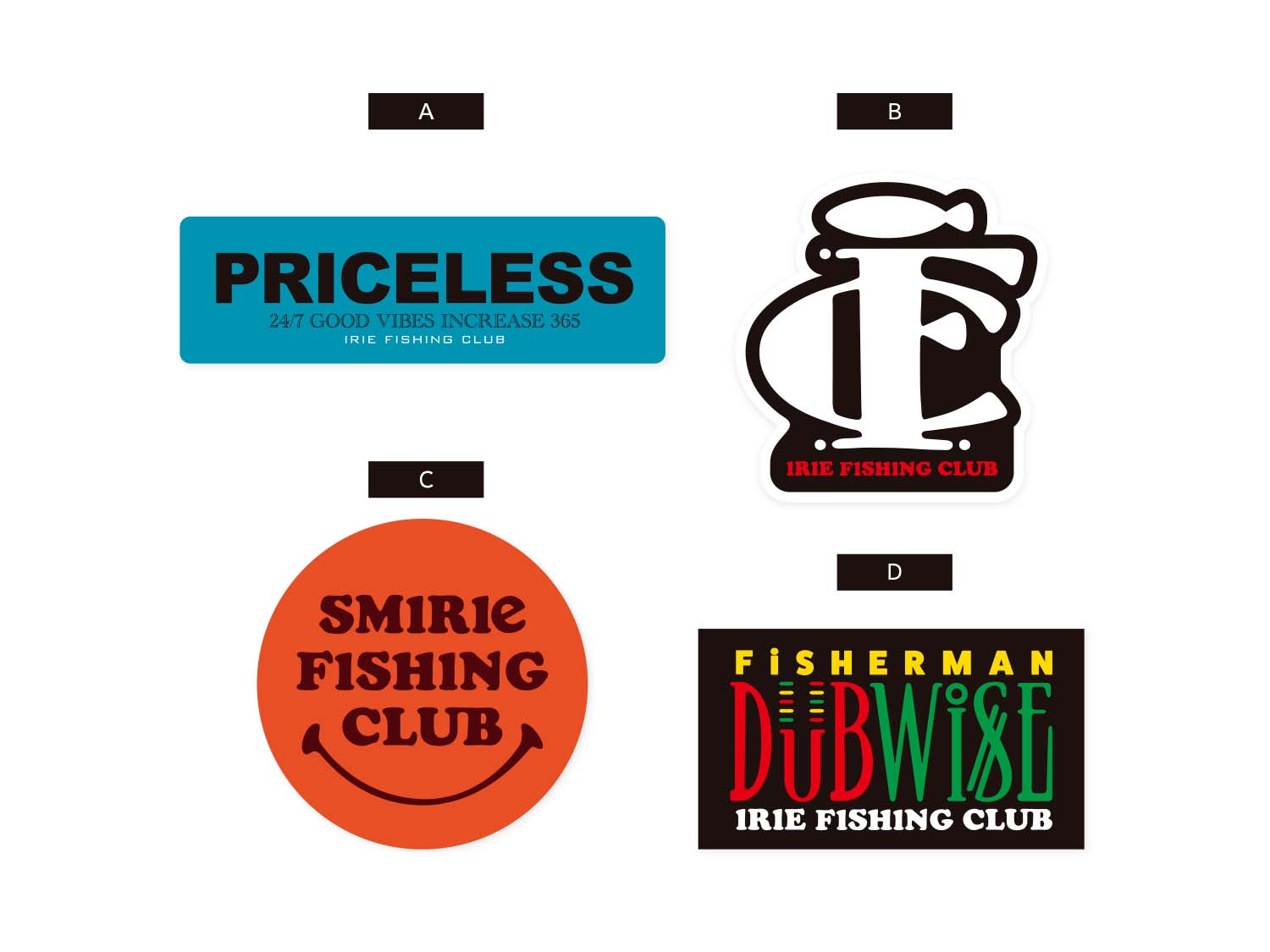 MESSAGE STICKERS - IRIE FISHING CLUB